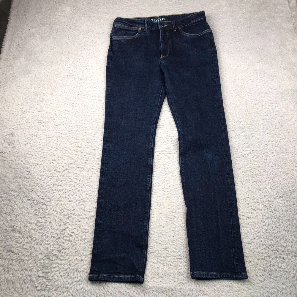 Tecovas Stovepipe Jeans Womens 27 (28x30) Dark Blue Mid Rise Stretch Western